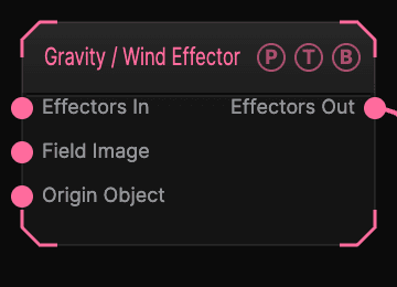 Gravity / Wind Effector node