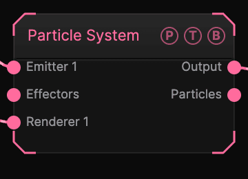 Particle System node