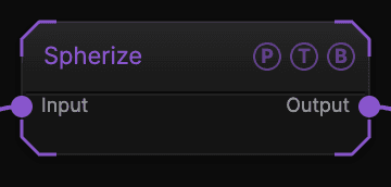 Spherize node
